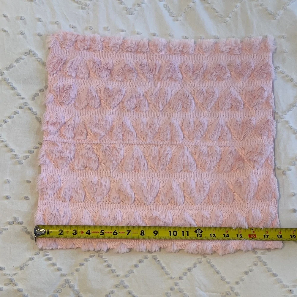 Pink Textured heart Throw Pillow covers set of two new
